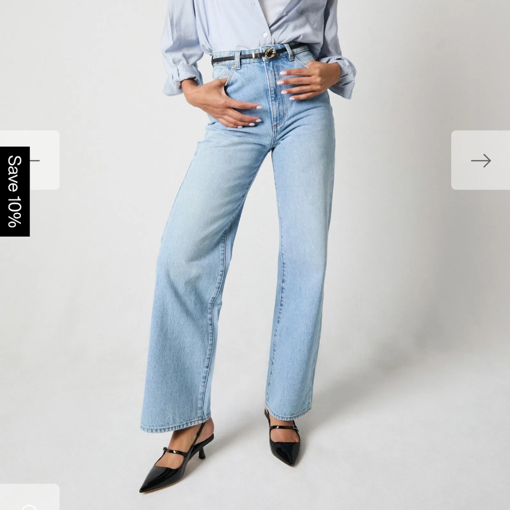ROLLA'S Light Blue High-Rise Straight Jeans